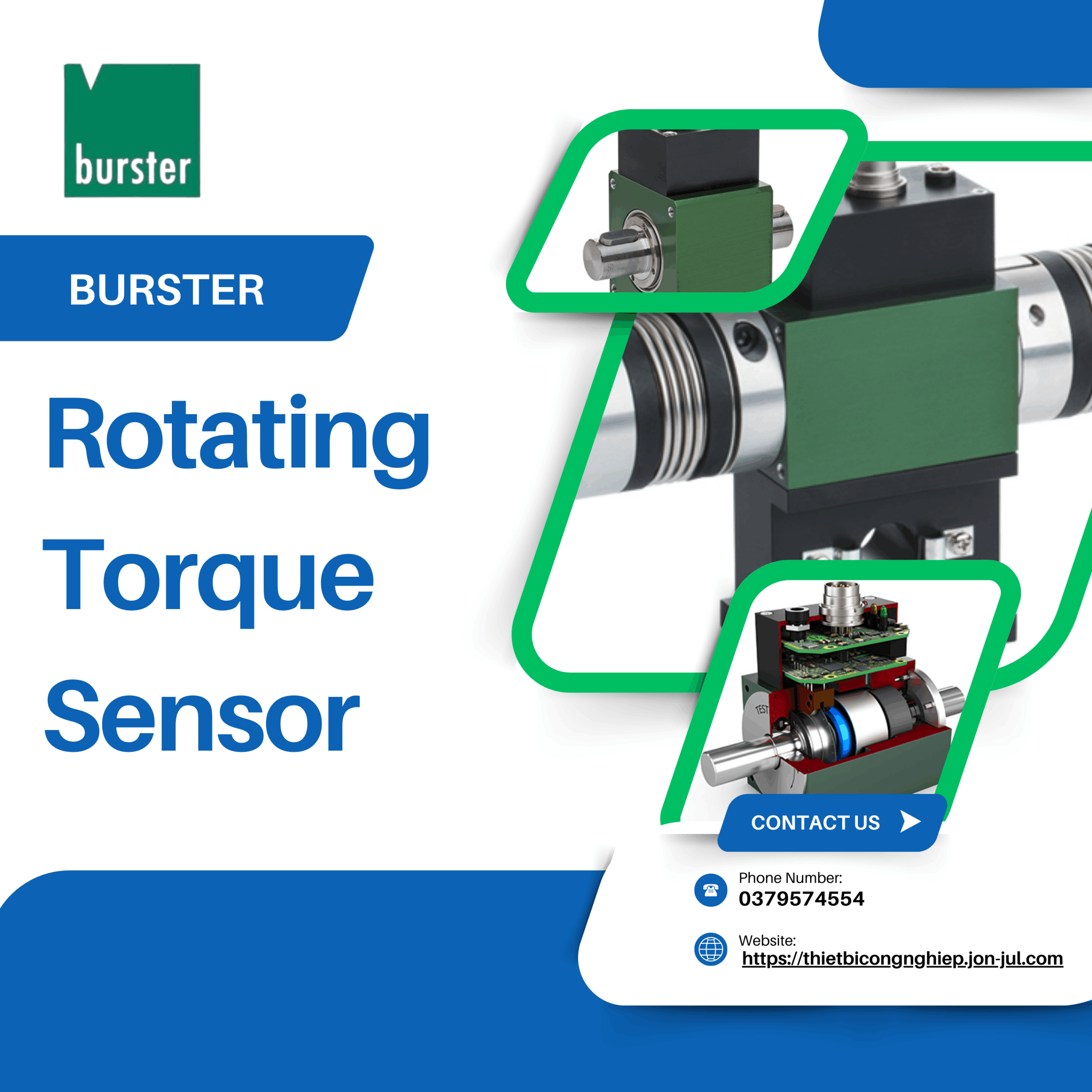 Rotating Torque Sensor BURSTER – Giải pháp đo mô-men xoắn chính xác cho công nghiệp