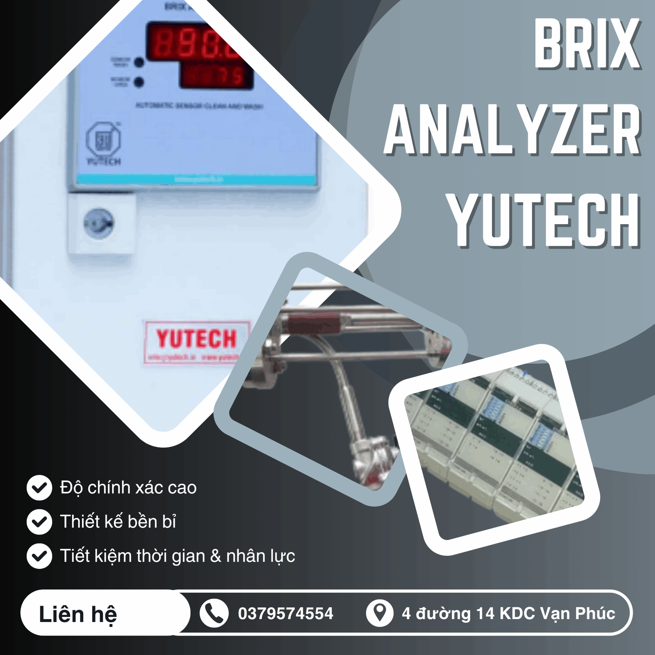 Brix Analyzer Yutech – Giải pháp đo độ Brix chính xác cho ngành công nghiệp thực phẩm & đồ uống