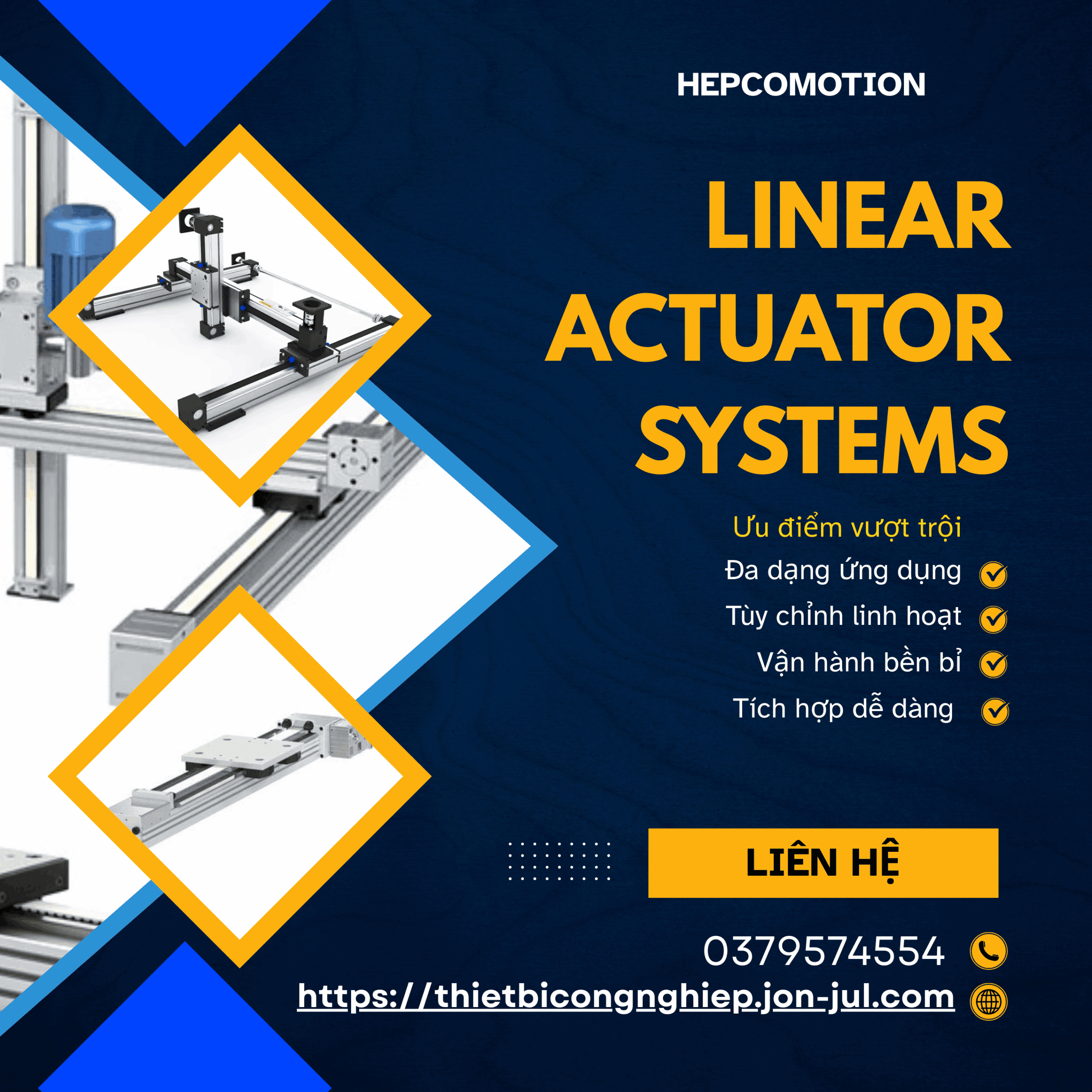 Linear Actuator Systems Hepcomotion – Giải pháp truyền động tuyến tính thông minh