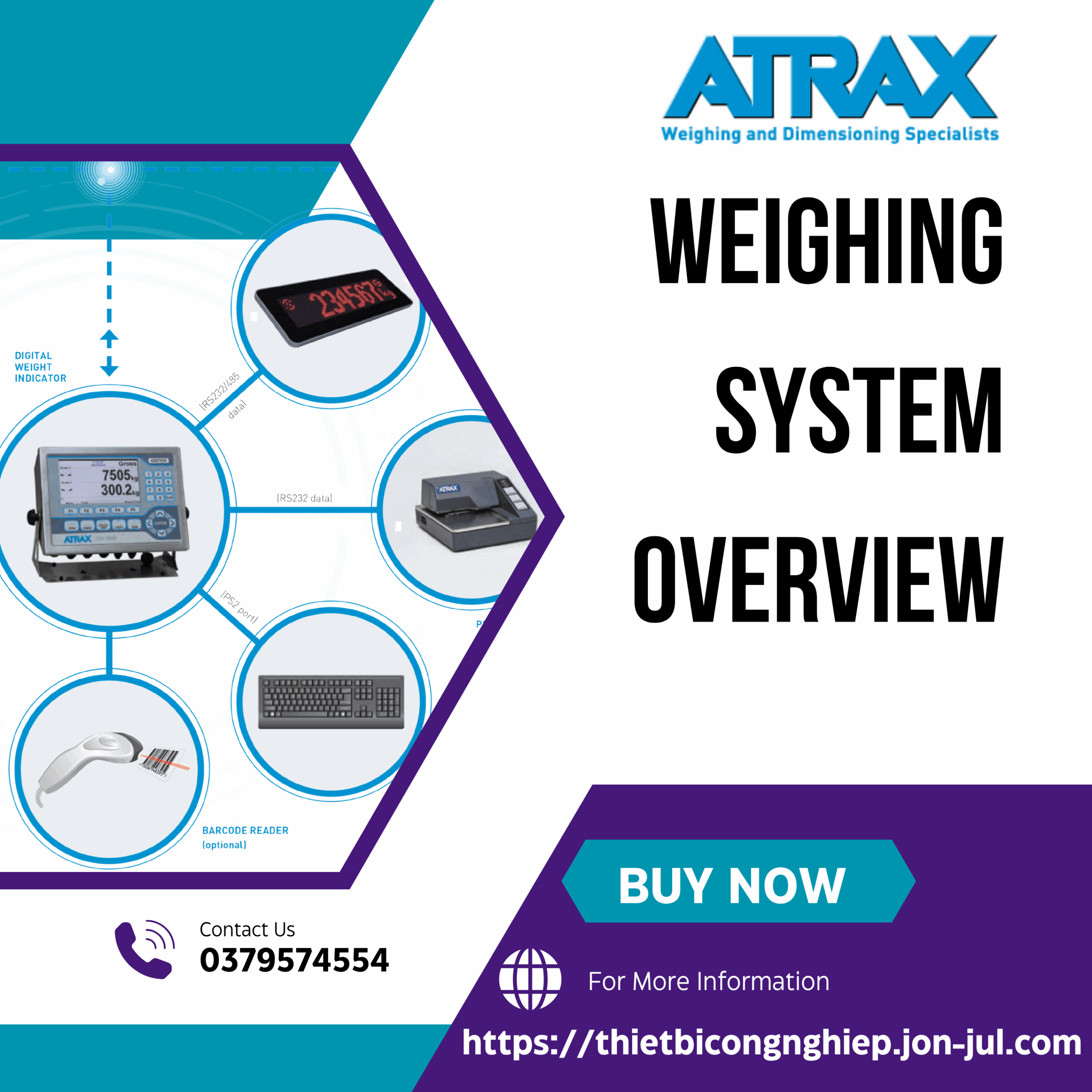 Weighing System Overview Atrax – Giải pháp cân điện tử tối ưu cho hàng không & công nghiệp logistics