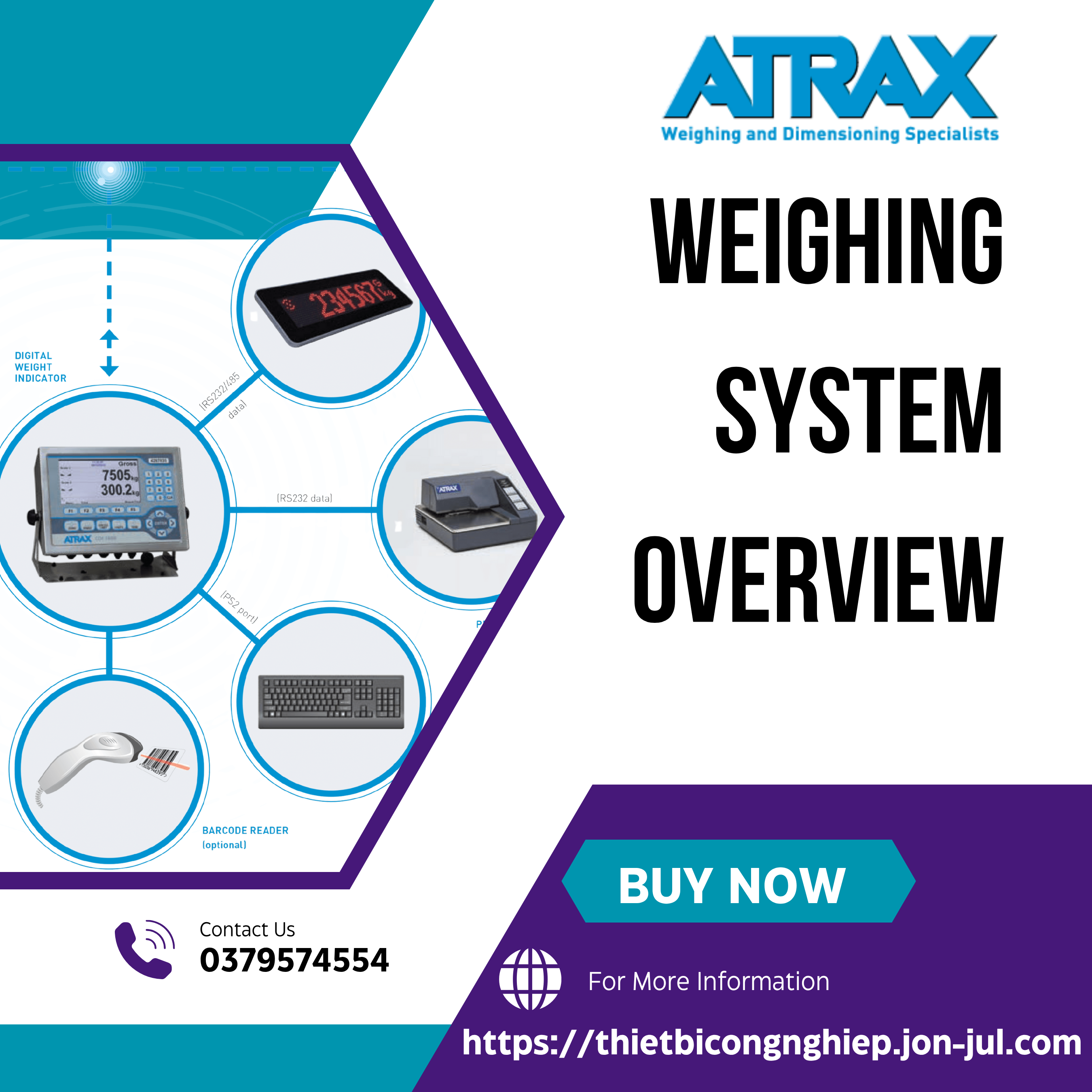 Weighing System Overview Atrax – Giải pháp cân điện tử tối ưu cho hàng không & công nghiệp logistics