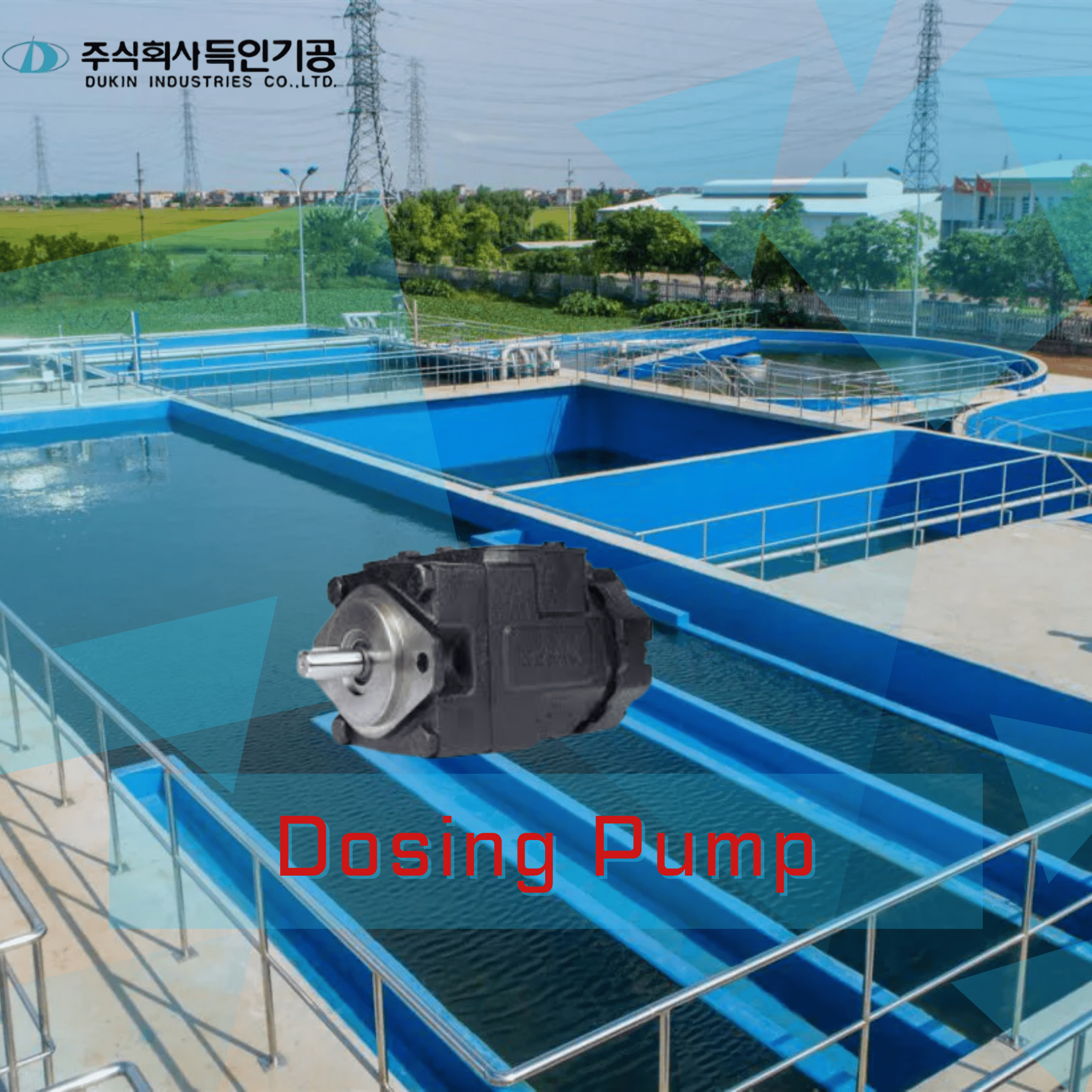 Dosing Pump Dukin Besko trong hệ thống xử lý nước thải