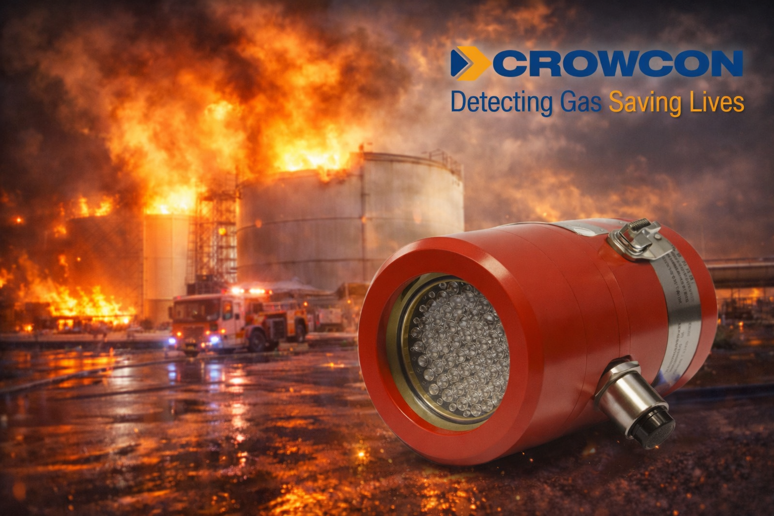 CROWCON – Giải pháp kiểm tra & đảm bảo phát hiện ngọn lửa cho kho chứa nhiên liệu