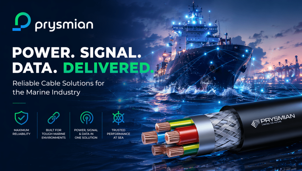 Cable Prysmian – Giải pháp cung cấp điện, tín hiệu và dữ liệu cho tàu biển