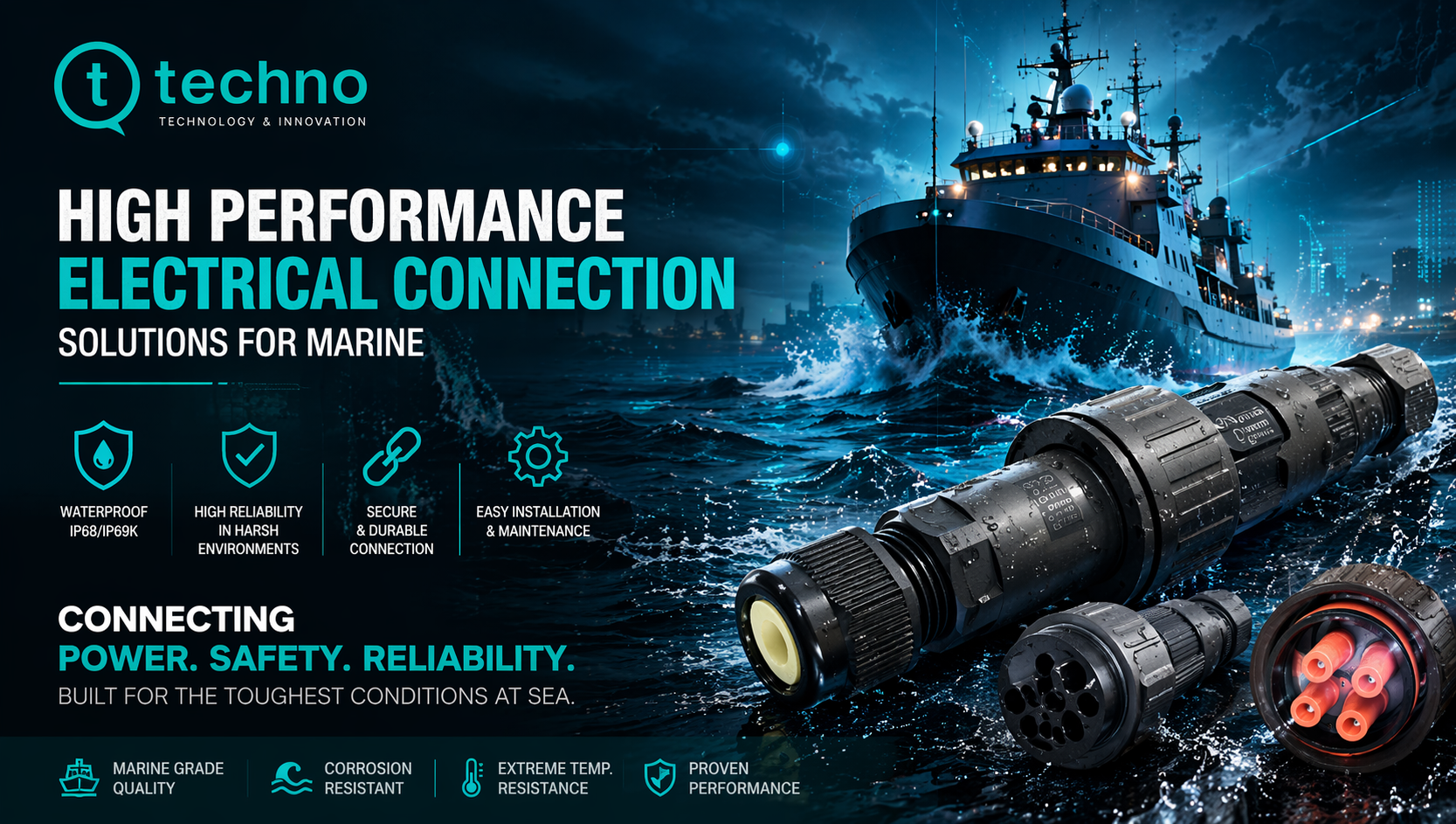 High Performance Electrical Connections Techno – Giải pháp kết nối điện hiệu suất cao cho tàu biển