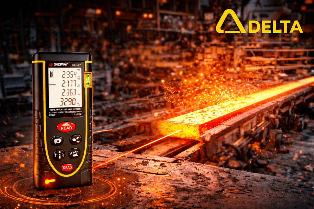 Laser Meter Erinda – Giải pháp dò tìm và đo vị trí kim loại nóng chính xác trong ngành thép